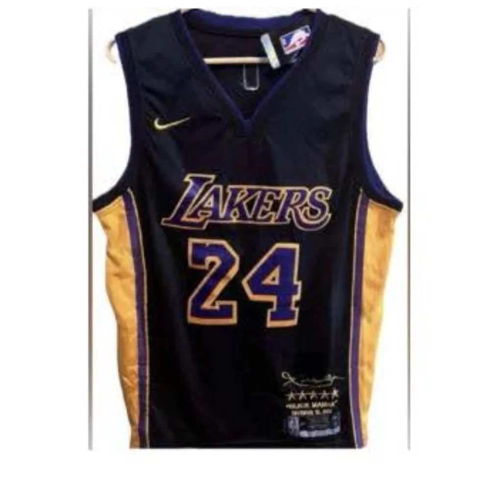 NWT Kobe Bryant Jersey Basketball Mamba Edition Purple Gold Black Size L 48 - Picture 1 of 2